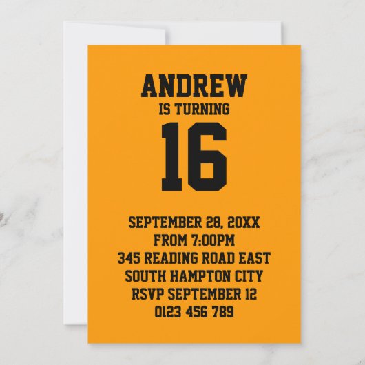 Flaming Basketball Birthday B/O Partij Kaart (Achterkant)