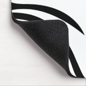 Flaming Basketball Black en White Muismat (Hoek)