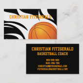 Flaming Basketball Black en White Visitekaartje (Voorkant / Achterkant)