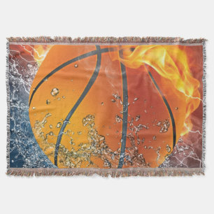 Flaming Basketball Deken