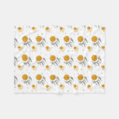 Flaming Basketball Fleece Deken (Voorkant (Horizontaal))