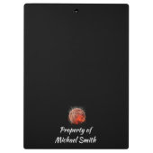 Flaming Basketball Klembord (Achterkant)