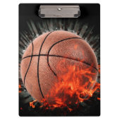 Flaming Basketball Klembord (Voorkant)