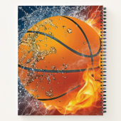 Flaming Basketball Notitieboek (Achterkant)