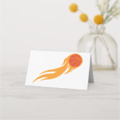 Flaming Basketball Plaatskaartje (Voorkant)