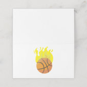 Flaming Basketball Plaatskaartje (Buitenkant ongevouwen)
