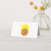 Flaming Basketball Plaatskaartje (Voorkant)