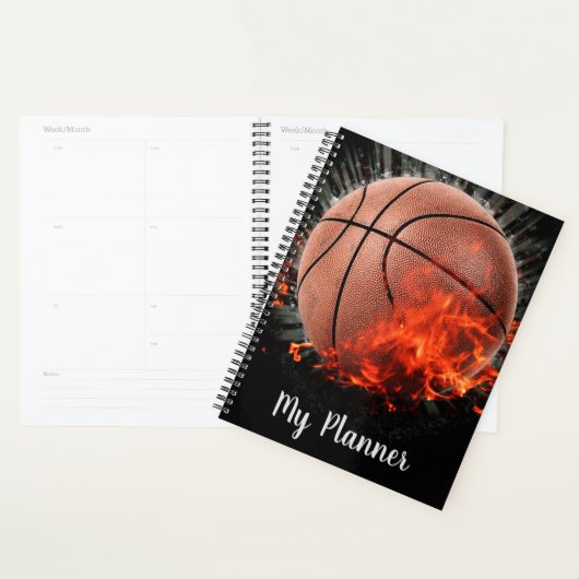 Flaming Basketball Planner (Display)