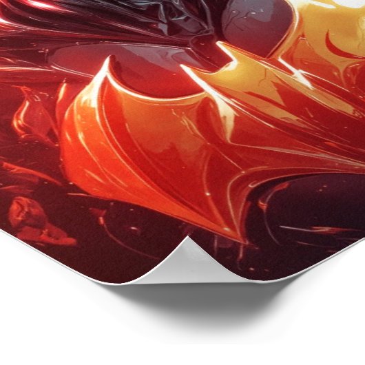 Flaming Bat Emblem Art Poster (Hoek)