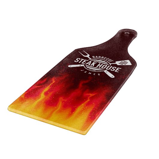 Flaming BBQ - Custom Steak House Snijplank (Hoek)