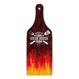 Flaming BBQ - Custom Steak House Snijplank
