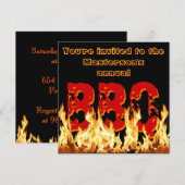 Flaming BBQ Invitation Kaart (Voorkant / Achterkant)