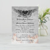 Flaming Biker Wedding Kaart (Staand voorkant)