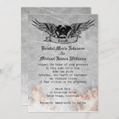 Flaming Biker Wedding Kaart (Voorkant / Achterkant)