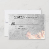 Flaming Biker Wedding RSVP Kaartje (Voorkant)