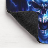 Flaming Blue Skull Muismat (Hoek)