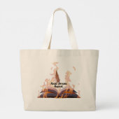 Flaming Book Jumbo Tote Bag - Read Dream Repeat  (Achterkant)