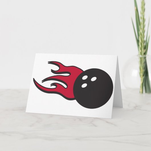 Flaming Bowling Ball Kaart (Voorkant)