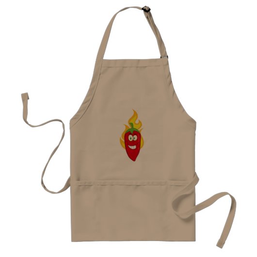 Flaming Chili Pepper Apron Standaard Schort (Voorkant)