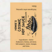 Flaming Chili Pepper Homemade Hot Sauce Custom Wijn Etiket (Enkel label)