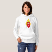 Flaming Chili Pepper Vrouwen Hoodie (Voorkant volledig)