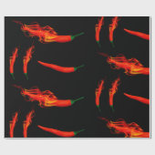 Flaming Chili Peppers Cadeaupapier (Vlak)