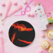 Flaming Chili Peppers Papieren Bordje (Feest)