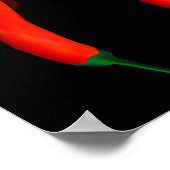 Flaming Chili Peppers Poster (Hoek)