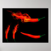 Flaming Chili Peppers Poster (Voorkant)