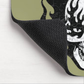 Flaming Cigar Skull -bw Muismat (Hoek)