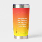 Flaming Circle Logo Negatief Space Fire Geïsoleerde Drinkbeker (Achterkant)