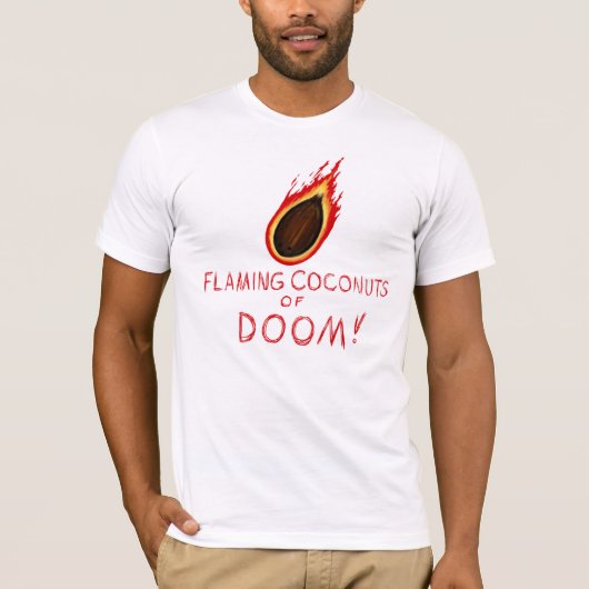 Flaming Coconuts T-shirt (Voorkant)