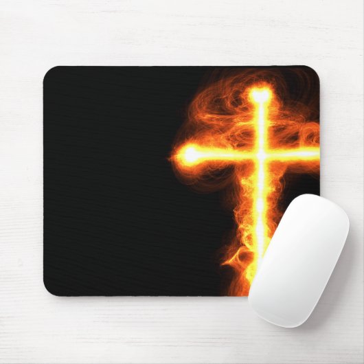 Flaming Cross Mousepad Muismat (Met muis)