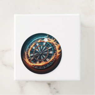 Flaming Dart Arena Ontsteek de passie van de Darts Bedankjes Labels