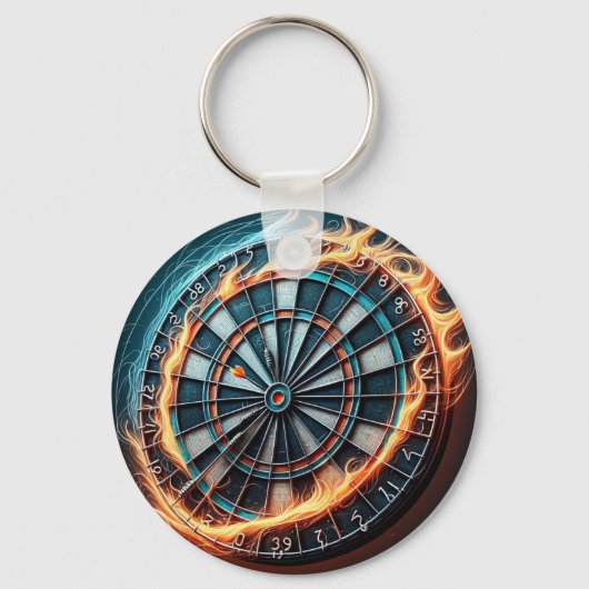 Flaming Dart Arena Ontsteek de passie van de Darts Sleutelhanger (Voorkant)