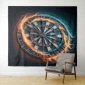 Flaming Dart Arena Ontsteek de passie van de Darts Wandkleed (In Situ (horizontaal))