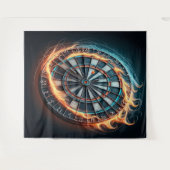 Flaming Dart Arena Ontsteek de passie van de Darts Wandkleed (Voorkant (horizontaal))