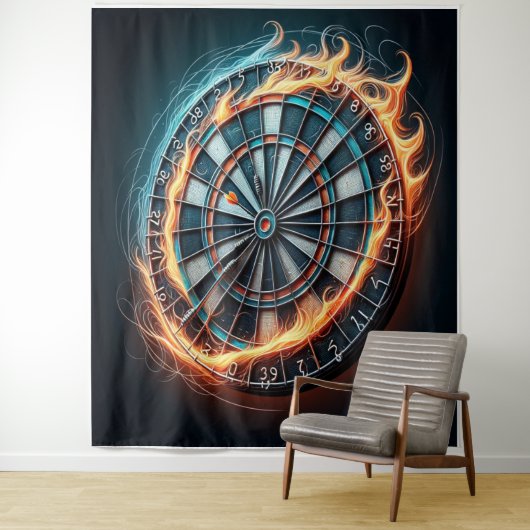 Flaming Dart Arena Ontsteek de passie van de Darts Wandkleed (In situ)