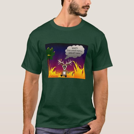 Flaming Deer Shirt (Voorkant)