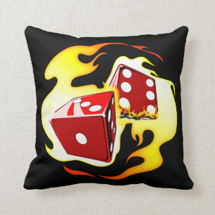 Flaming Dice Kussen