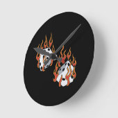 Flaming Dice Ronde Klok (Hoek)