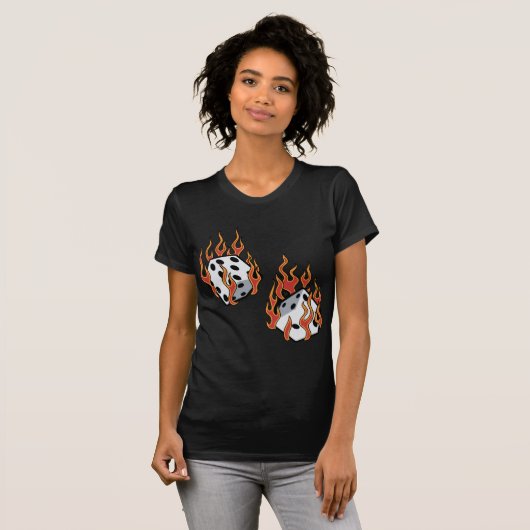 Flaming Dice T-shirt (Voorkant volledig)