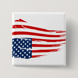 Flaming Distress Flag Button