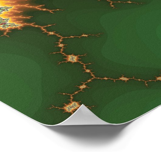 Flaming Dragon (Afdrukken) Poster (Hoek)