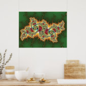 Flaming Dragon (Afdrukken) Poster (Keuken)