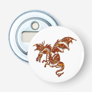 Flaming Dragon Button Flesopener