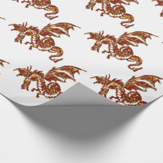 Flaming Dragon Cadeaupapier (Hoek)