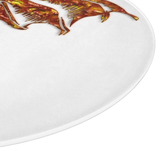 Flaming Dragon Glass Snijplank (Hoek)