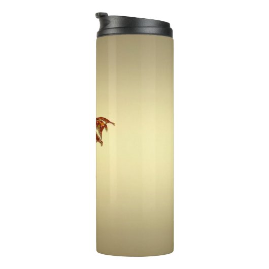 Flaming Dragon Gold Thermosbeker (Geroteerd rechts)