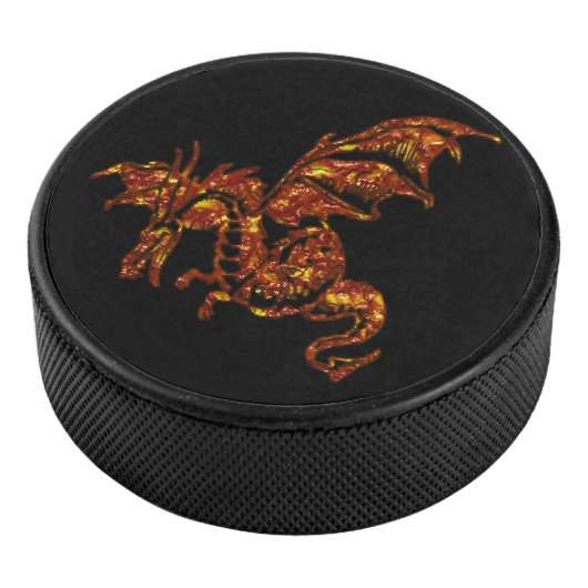Flaming Dragon Hockey Puck (3/4)